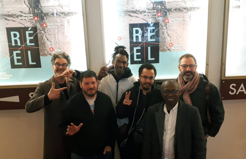 Les Messieurs et l'équipe "Un toit, une toile" au festival Cinéma du Réel, 23 mars 2025 - Photographie Yasmine Jlaiel